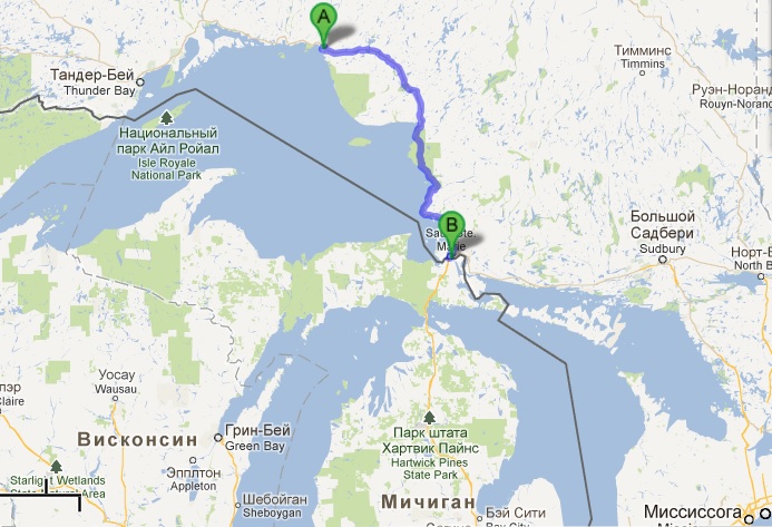 Канада Онтарио великие озёра Верхнее Озеро дорога из Маратон в Су Сэнт Мари. Lake Superior Marathon Sault Ste. Marie