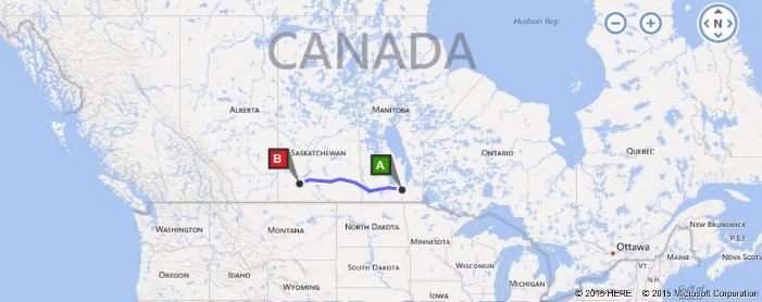 На машине из Виннипега в Свифт Каррент из Манитобы в Саскачеван From Winnipeg Manitoba to Swift Current Saskatchewan