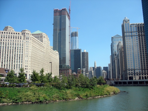 строительство небоскрёбов в даунтауне Чикаго