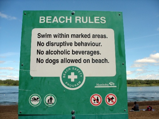 Парк Штефенфилд - Stephenfield Provincial Park, beach rules