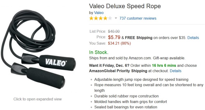 Valeo Deluxe Speed Rope