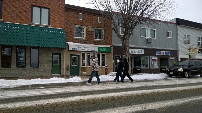 Scots Street в Форт Френсис, Онтарио, Канада. Fort Frances, Ontario, Canada