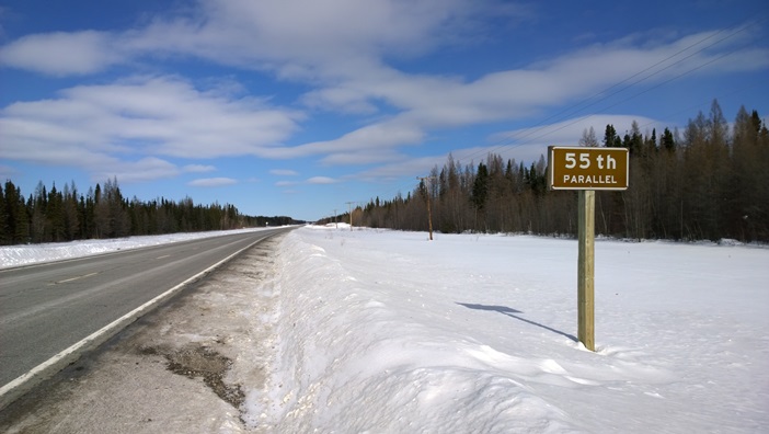 55 парралель северной широты Манитоба Канада 55th parallel north Manitoba Canada