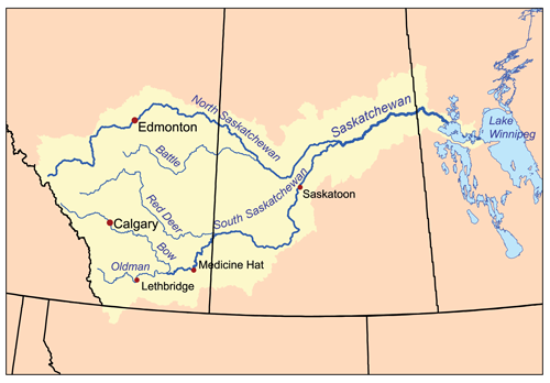 река Норф Саскачеван North Saskatchewan River река Сауф Саскачеван South Saskatchewan River река Саскачеван