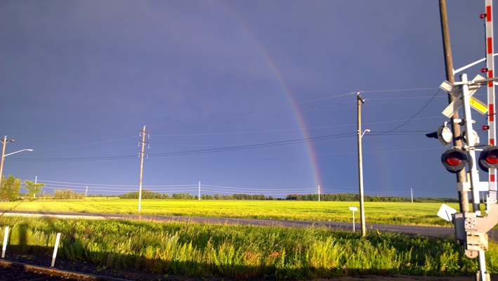 Радуга и погода в Виннипеге, Манитоба. Rainbow wheather Winnipeg Manitoba