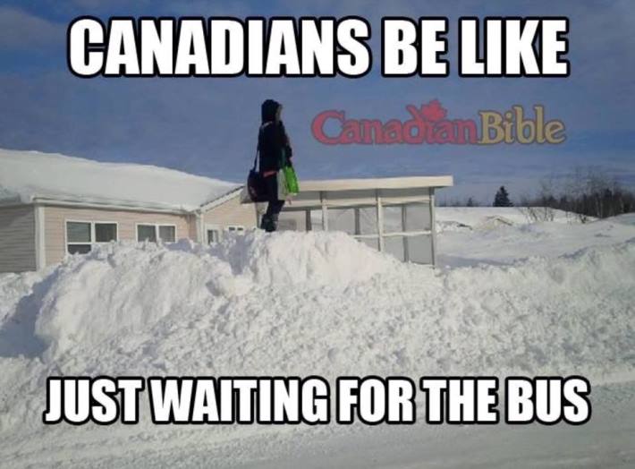 Автобусная остановка в Канаде