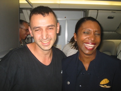 неземная 
красота - стюардесса Continental и Черняков stewardess air hostess and 
Chernyakov