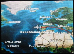 Дисплей в кресле 
самолёта Континенталь display continental