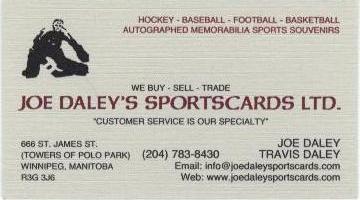 Joe Dale's 
Sportscards Ltd. Джо Далей